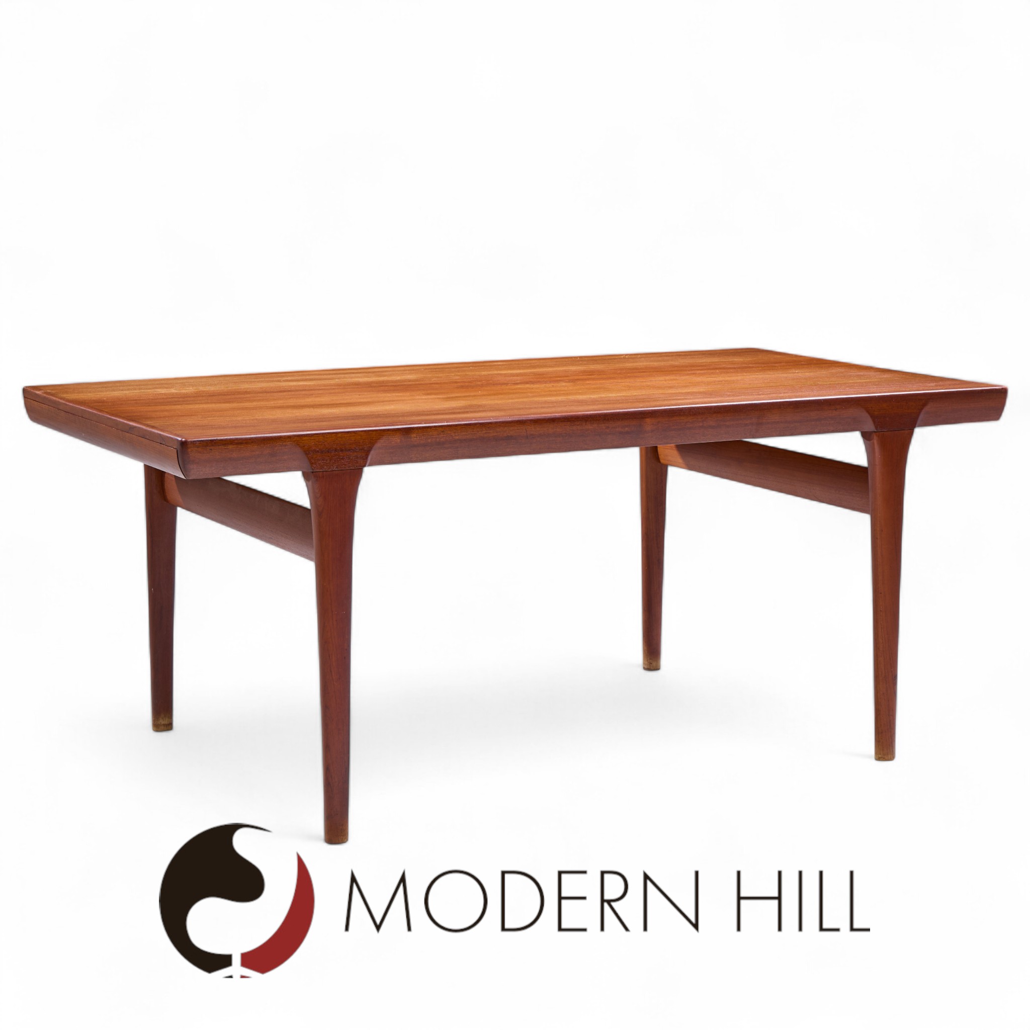 Kofod Larsen for Faarup Møbelfabrik Mid Century Teak Hidden Leaf Expanding Dining Table