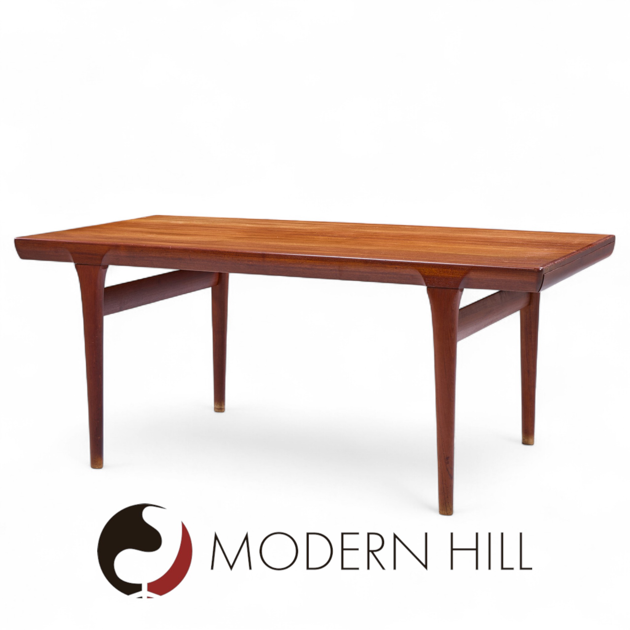 Kofod Larsen for Faarup Møbelfabrik Mid Century Teak Hidden Leaf Expanding Dining Table