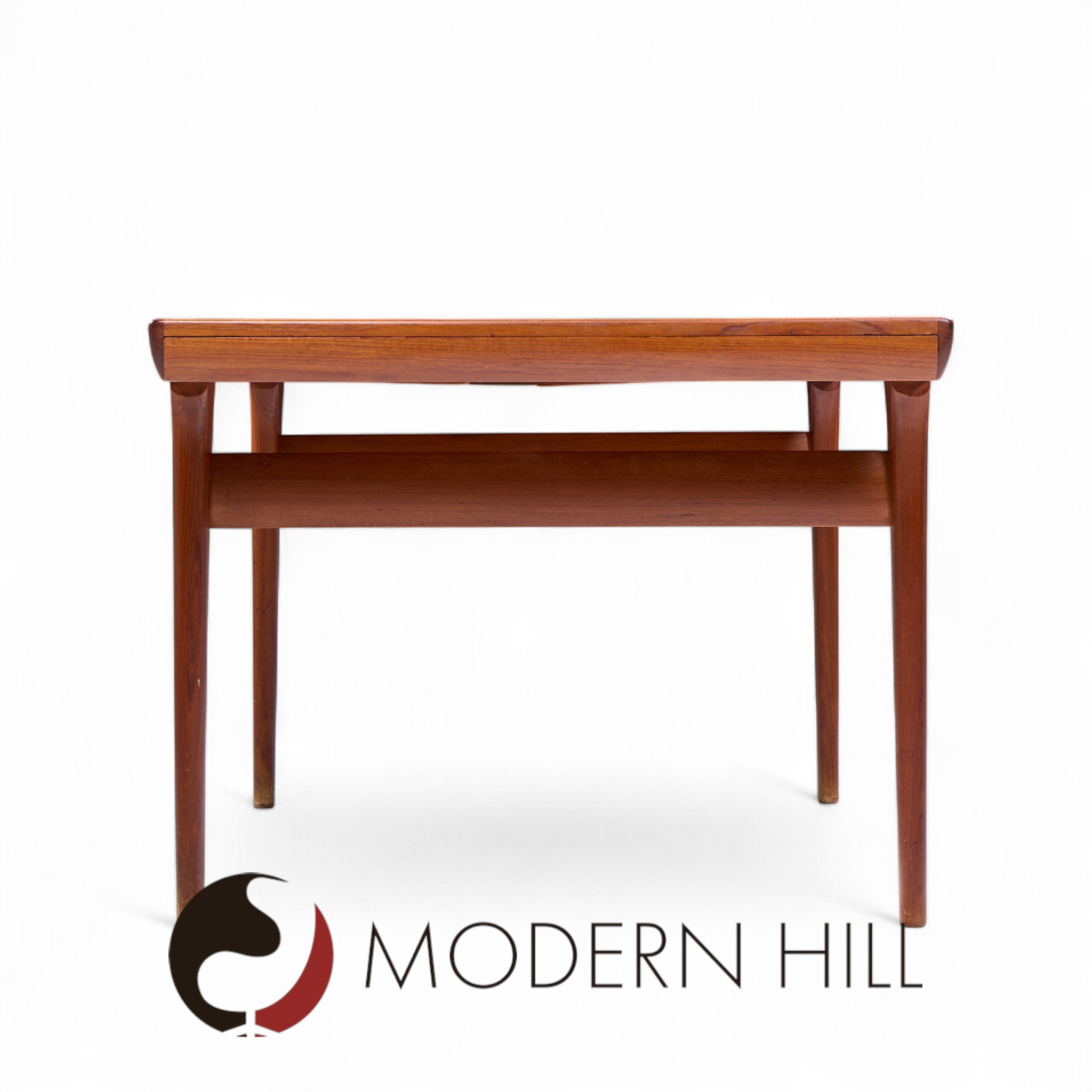 Kofod Larsen for Faarup Møbelfabrik Mid Century Teak Hidden Leaf Expanding Dining Table