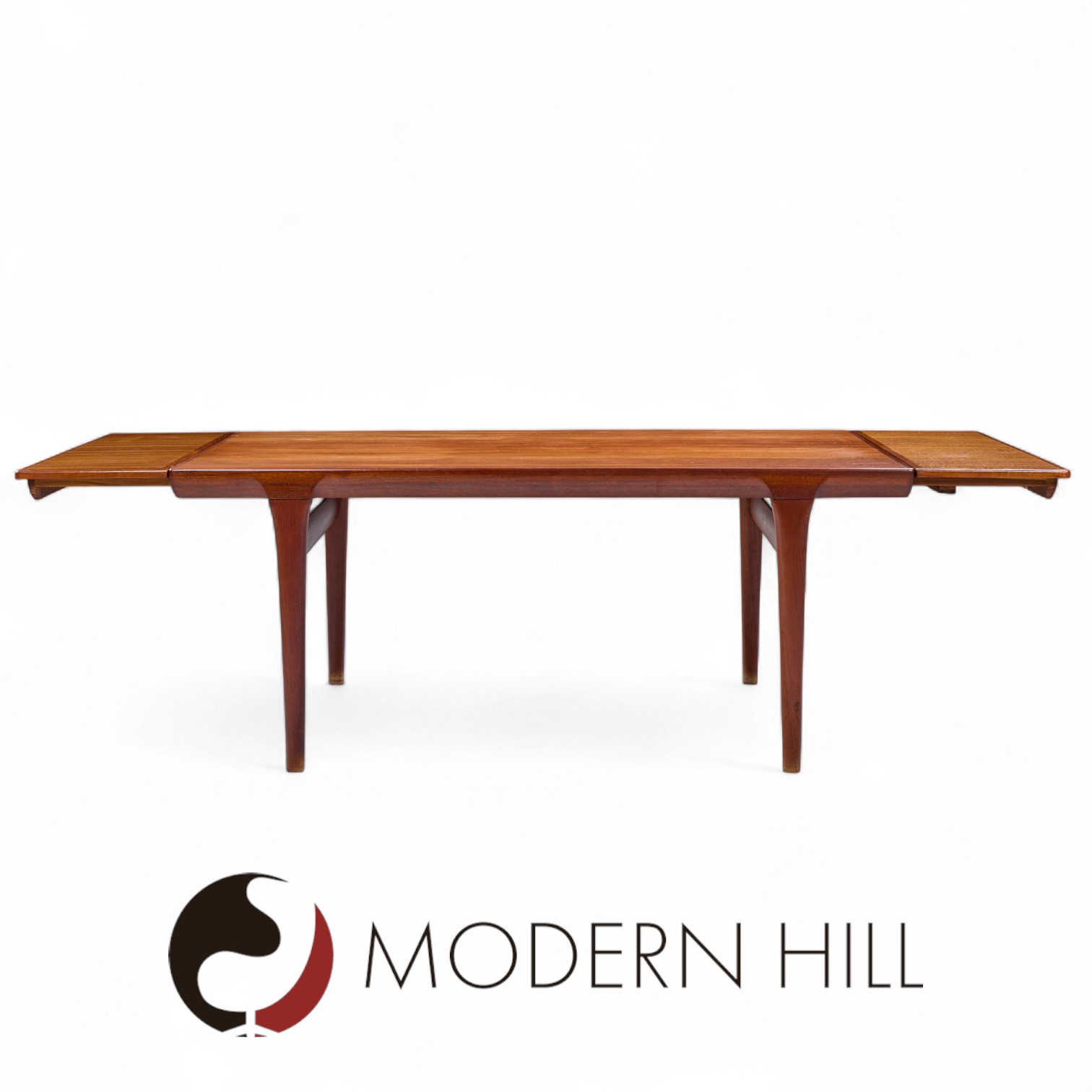 Kofod Larsen for Faarup Møbelfabrik Mid Century Teak Hidden Leaf Expanding Dining Table