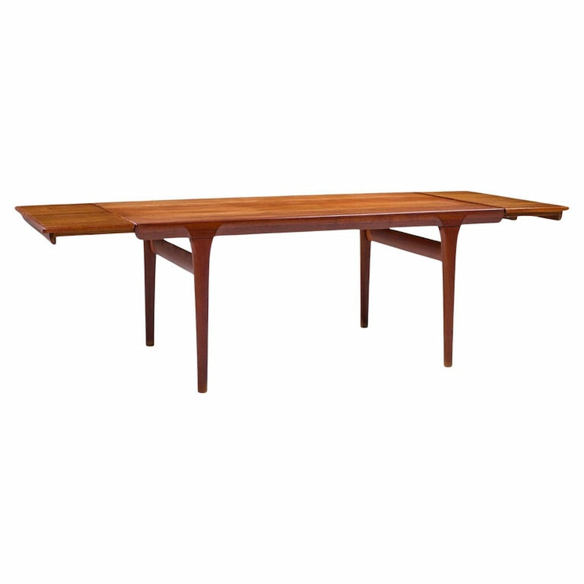 Kofod Larsen for Faarup Møbelfabrik Mid Century Teak Hidden Leaf Expanding Dining Table