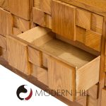 Lane Stacatto Brutalist Mid Century Oak Lowboy Dresser | Mid Century Modern Furniture - Mid Century Furniture Chicago Lane Stacatto Brutalist Mid Century Oak Lowboy Dresser