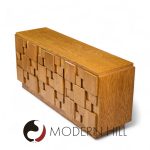 Lane Stacatto Brutalist Mid Century Oak Lowboy Dresser | Mid Century Modern Furniture - Mid Century Furniture Chicago Lane Stacatto Brutalist Mid Century Oak Lowboy Dresser