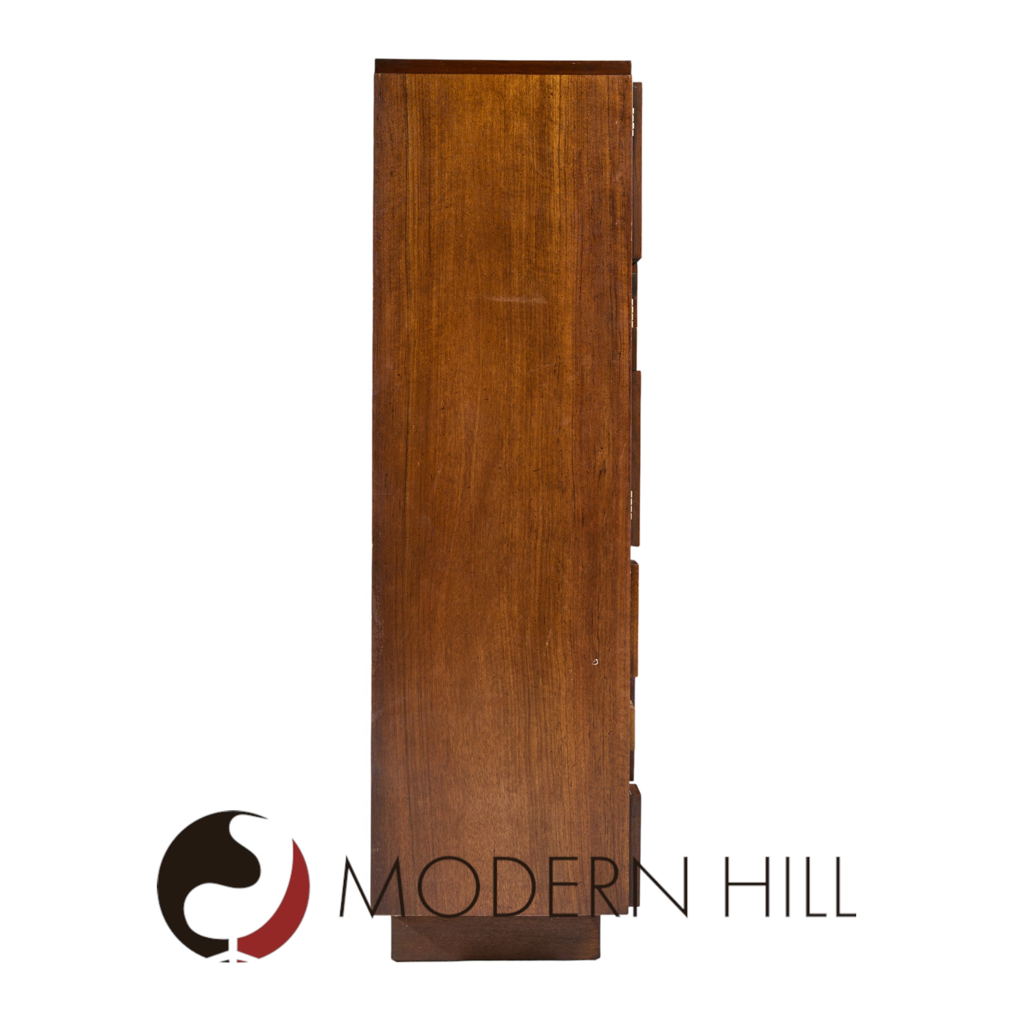 Lane Staccato Mid Century Brutalist Walnut Armoire