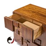 Lane Staccato Mid Century Brutalist Walnut Lowboy Dresser | Mid Century Modern Furniture - Mid Century Furniture Chicago Lane Staccato Mid Century Brutalist Walnut Lowboy Dresser