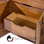 Lane Staccato Mid Century Brutalist Walnut Lowboy Dresser | Mid Century Modern Furniture - Mid Century Furniture Chicago Lane Staccato Mid Century Brutalist Walnut Lowboy Dresser