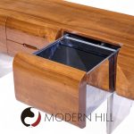 M.f. Harty for Stow Davis Tomorrow Mid Century Walnut and Chrome Floating Credenza