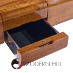 M.f. Harty for Stow Davis Tomorrow Mid Century Walnut and Chrome Floating Credenza