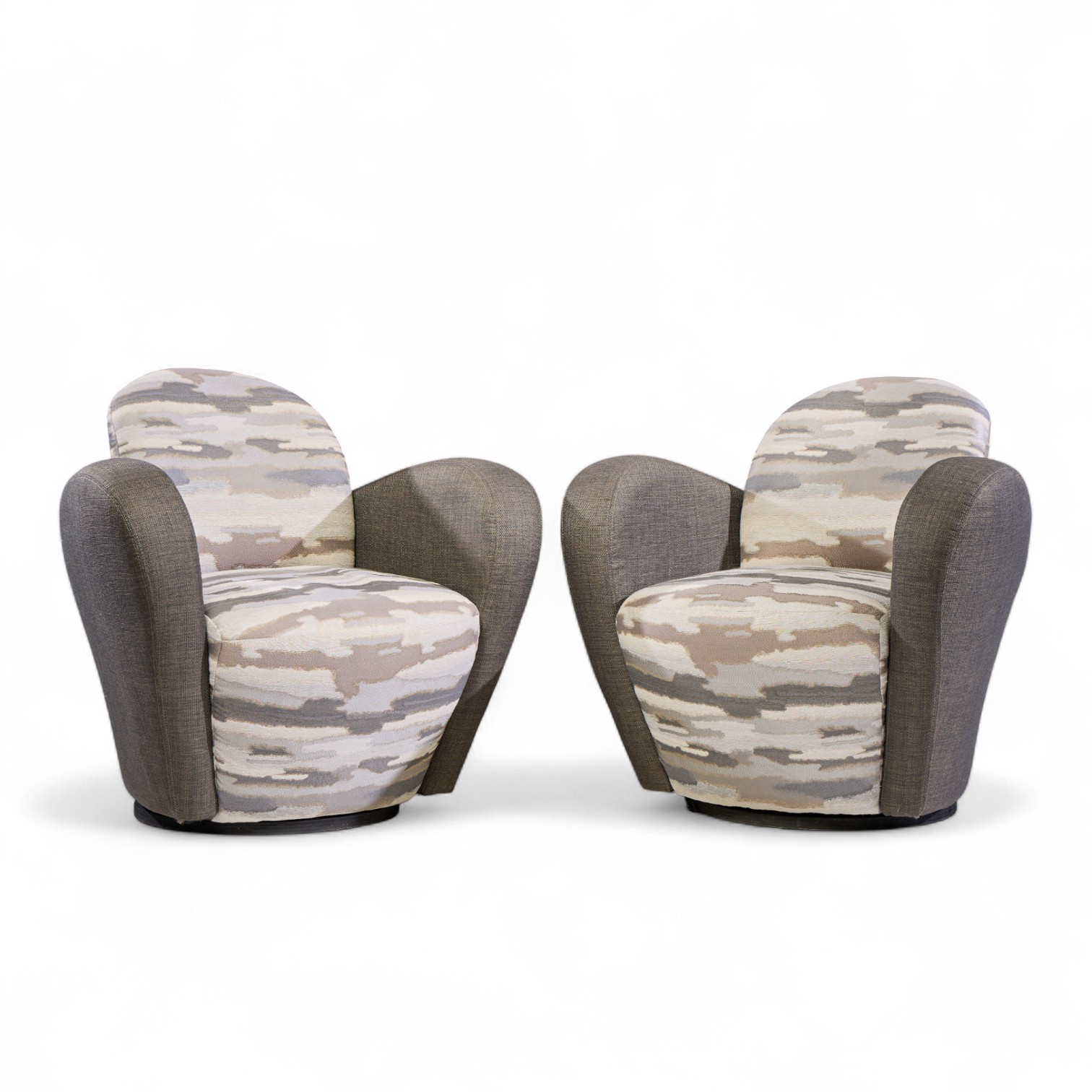 Michael Wolk for Weiman Miami Swivel Chairs - Pair