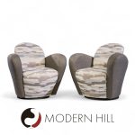 Michael Wolk for Weiman Miami Swivel Chairs - Pair