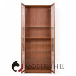 Mid Century Danish Teak Glass Door Display Cabinet