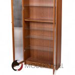Mid Century Danish Teak Glass Door Display Cabinet