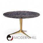 Mid Century Italian Marble and Brass Coffee Table | Mid Century Modern Furniture - Mid Century Furniture Chicago Mid Century Italian Marble and Brass Coffee Table