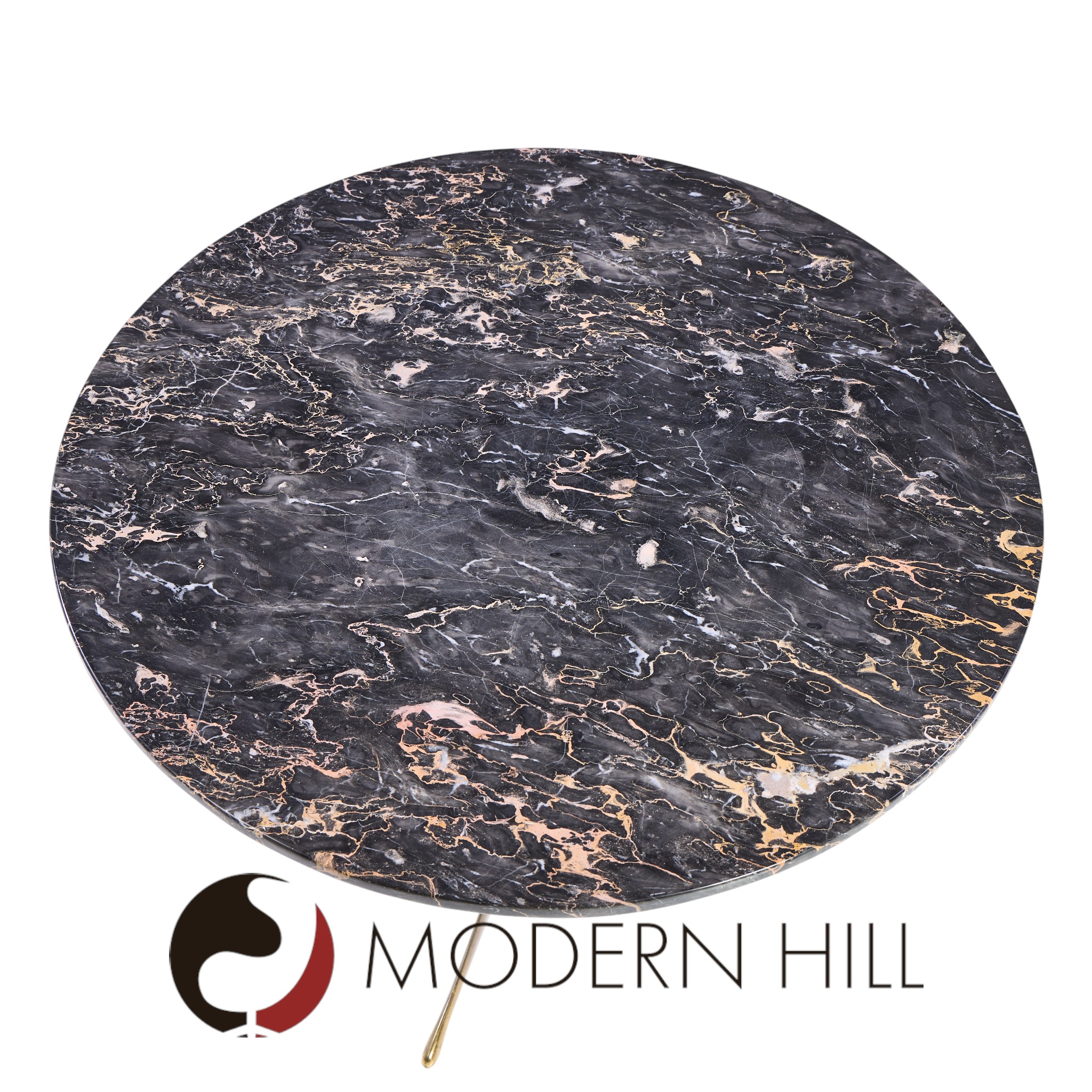 Mid Century Italian Marble and Brass Coffee Table