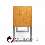 Milo Baughman for Thayer Coggin Mid Century Burlwood and Chrome Credenza