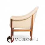 Milo Baughman for Thayer Coggin Mid Century Walnut Tufted Lounge Chair