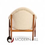Milo Baughman for Thayer Coggin Mid Century Walnut Tufted Lounge Chair