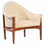Milo Baughman for Thayer Coggin Mid Century Walnut Tufted Lounge Chair