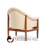 Milo Baughman for Thayer Coggin Mid Century Walnut Tufted Lounge Chairs - Pair