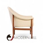 Milo Baughman for Thayer Coggin Mid Century Walnut Tufted Lounge Chairs - Pair