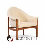 Milo Baughman for Thayer Coggin Mid Century Walnut Tufted Lounge Chairs - Pair