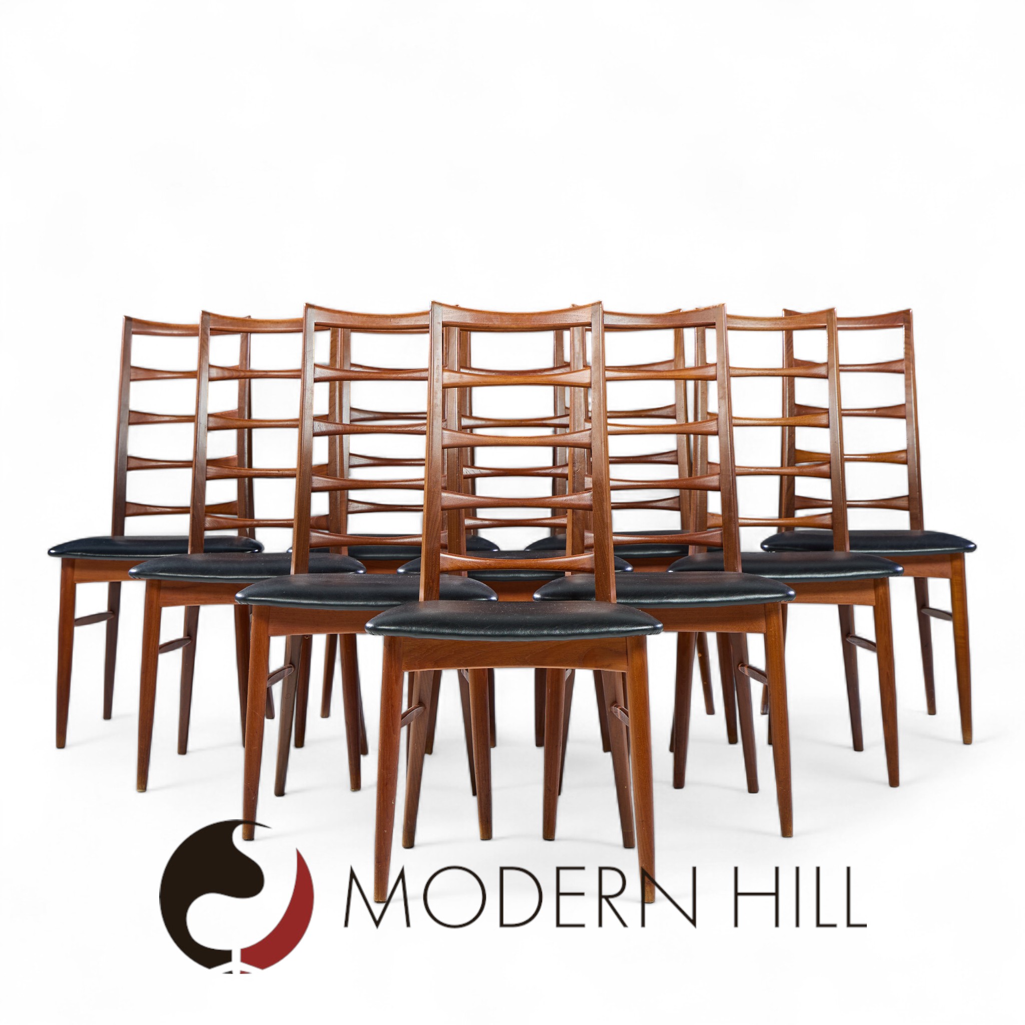 Niels Koefoed for Koefoeds Hornslet Lis Danish Teak Dining Chairs - Set of 10