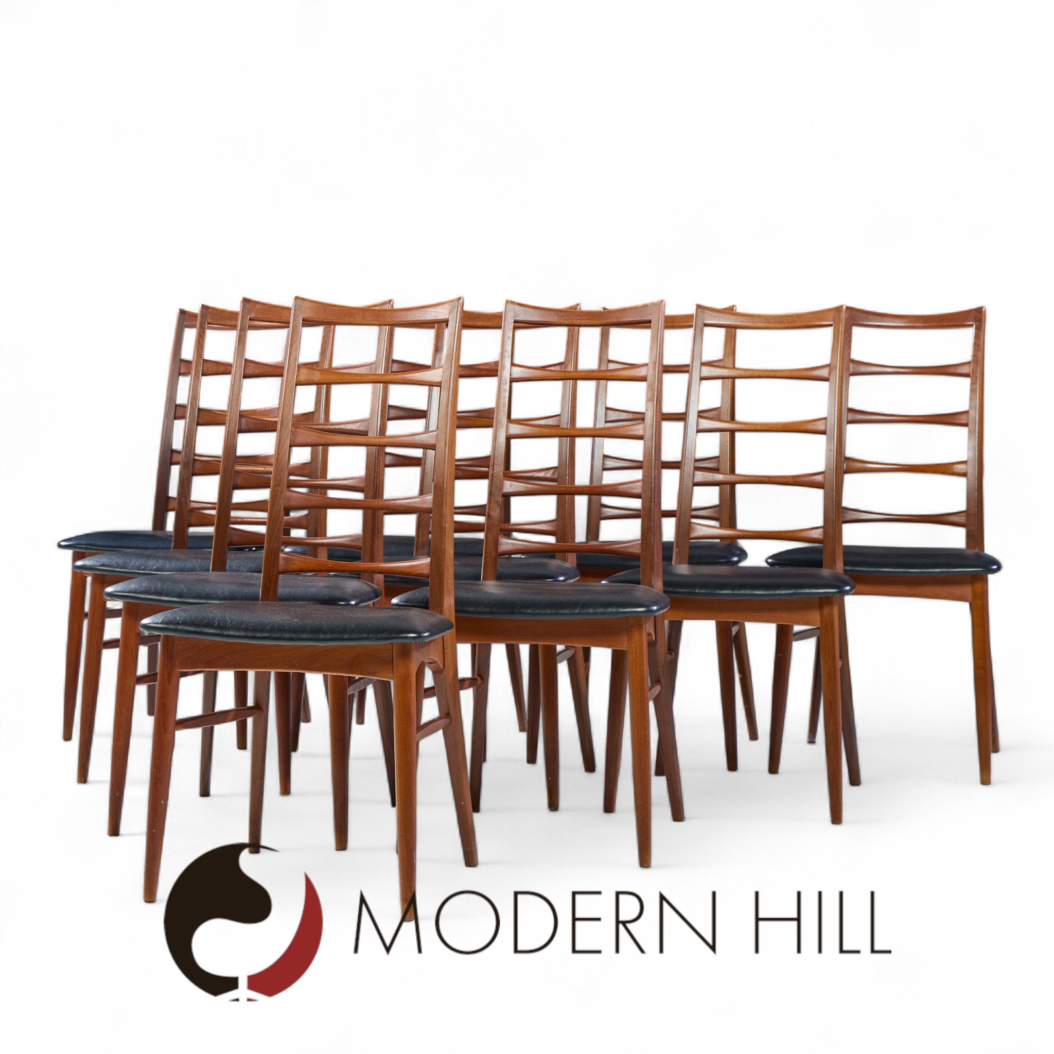 Niels Koefoed for Koefoeds Hornslet Lis Danish Teak Dining Chairs - Set of 10