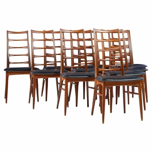 Niels Koefoed for Koefoeds Hornslet Lis Danish Teak Dining Chairs - Set of 10