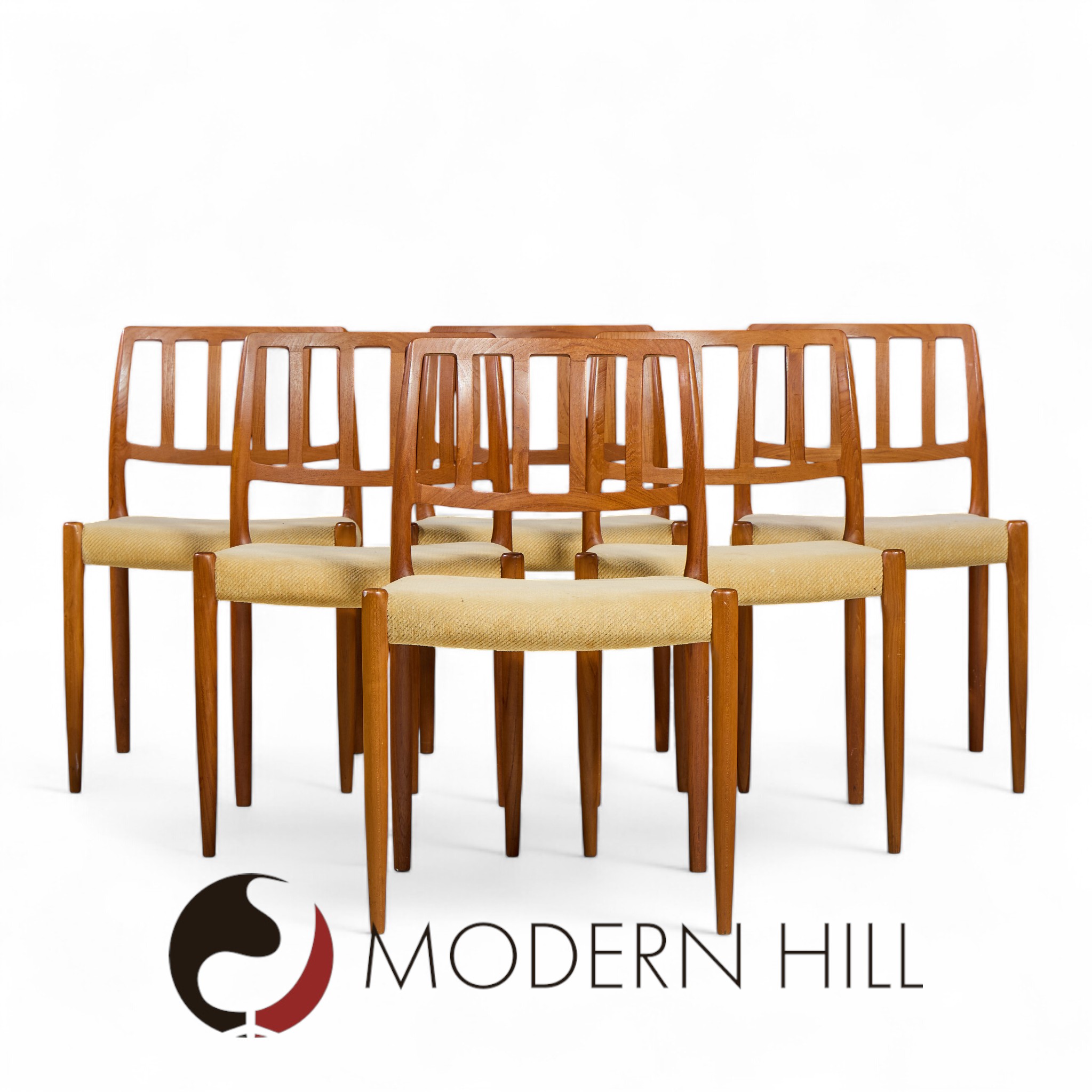 Niels Moller Model 83 Mid Century Danish Teak Dining Chairs - Set of 6 | Mid Century Modern Furniture - Mid Century Furniture Chicago Niels Moller Model 83 Mid Century Danish Teak Dining Chairs - Set of 6