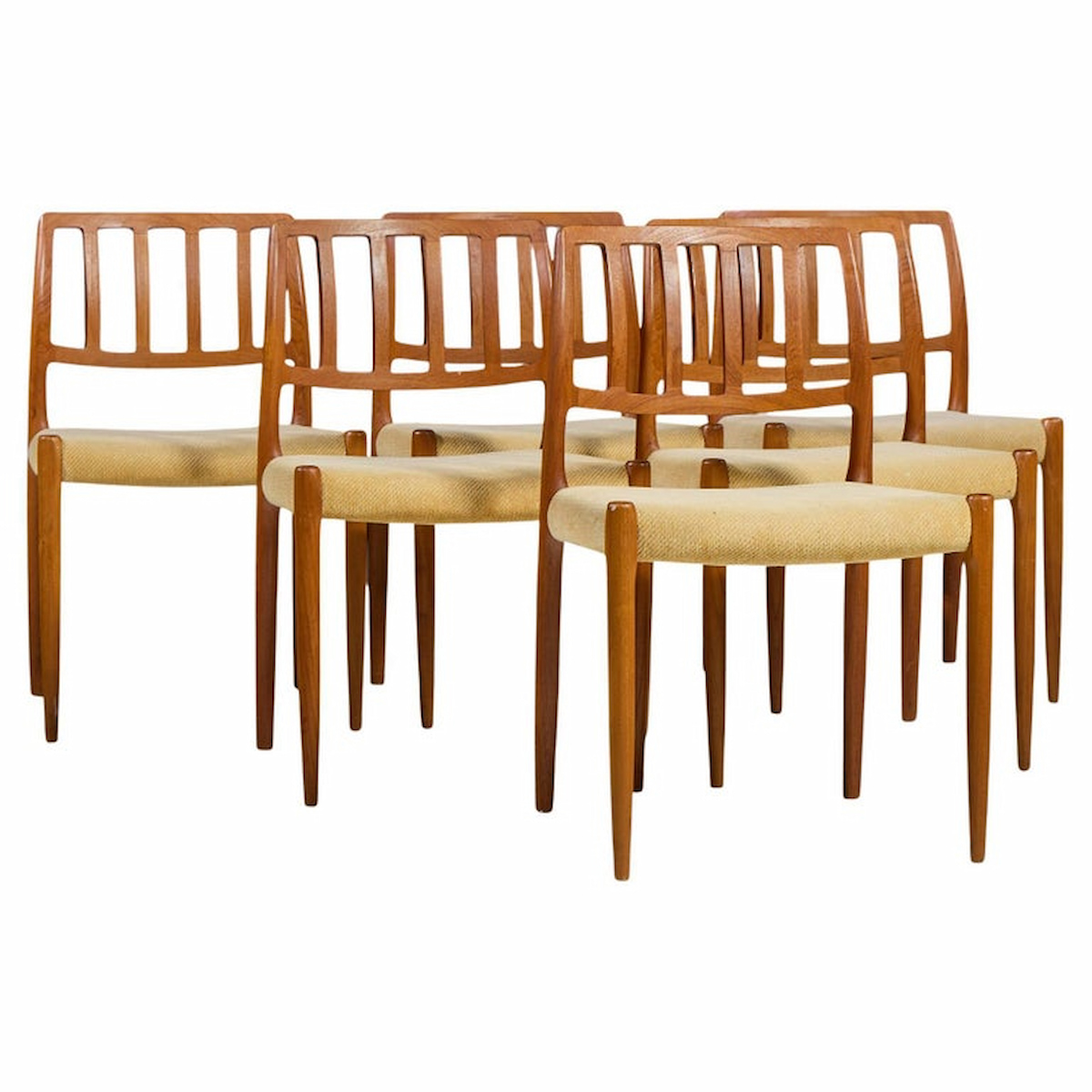 Niels Moller Model 83 Mid Century Danish Teak Dining Chairs - Set of 6 | Mid Century Modern Furniture - Mid Century Furniture Chicago Niels Moller Model 83 Mid Century Danish Teak Dining Chairs - Set of 6