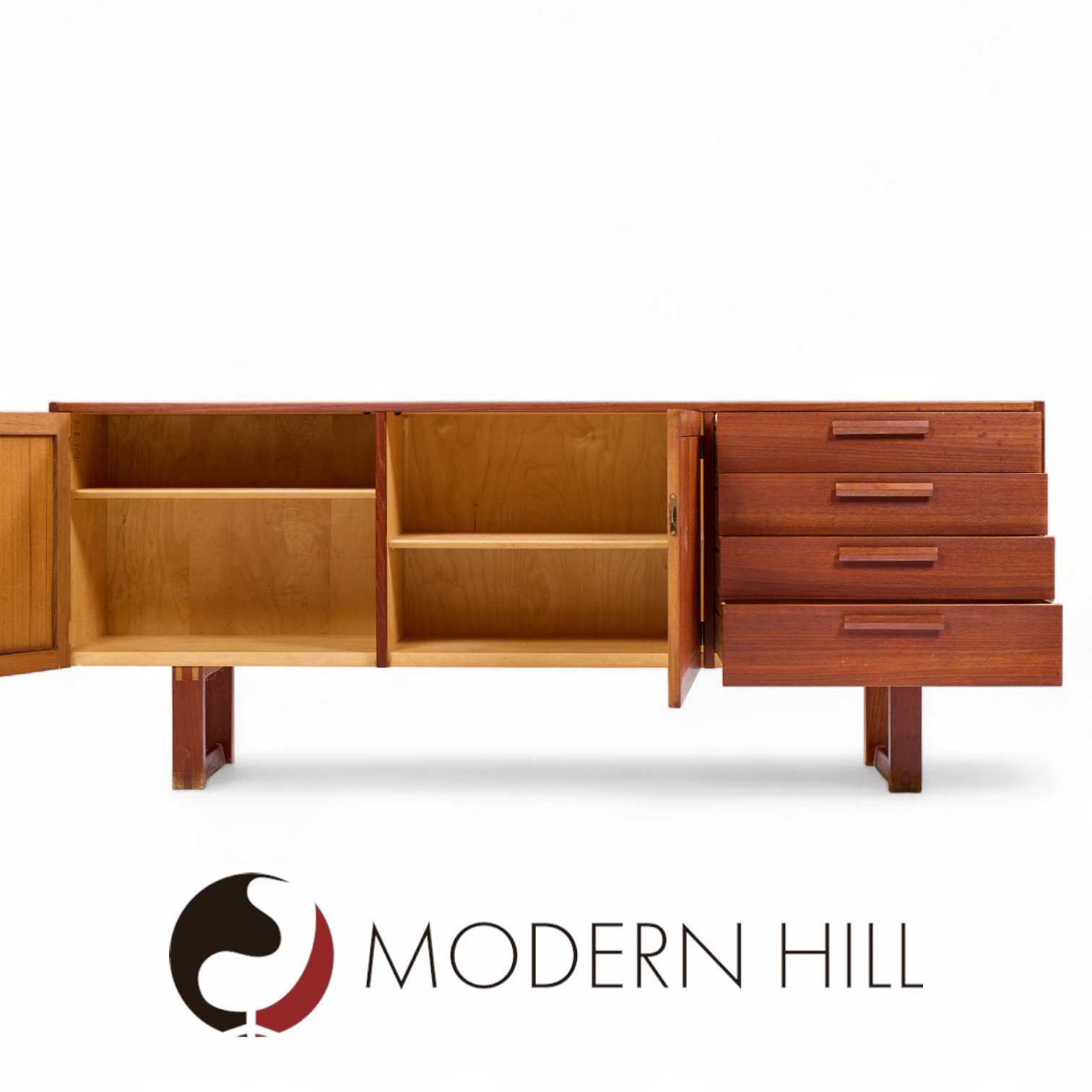 Nils Jonsson for Troeds Domi Monté Mid Century Swedish Teak Credenza | Mid Century Modern Furniture - Mid Century Furniture Chicago Nils Jonsson for Troeds Domi Monté Mid Century Swedish Teak Credenza