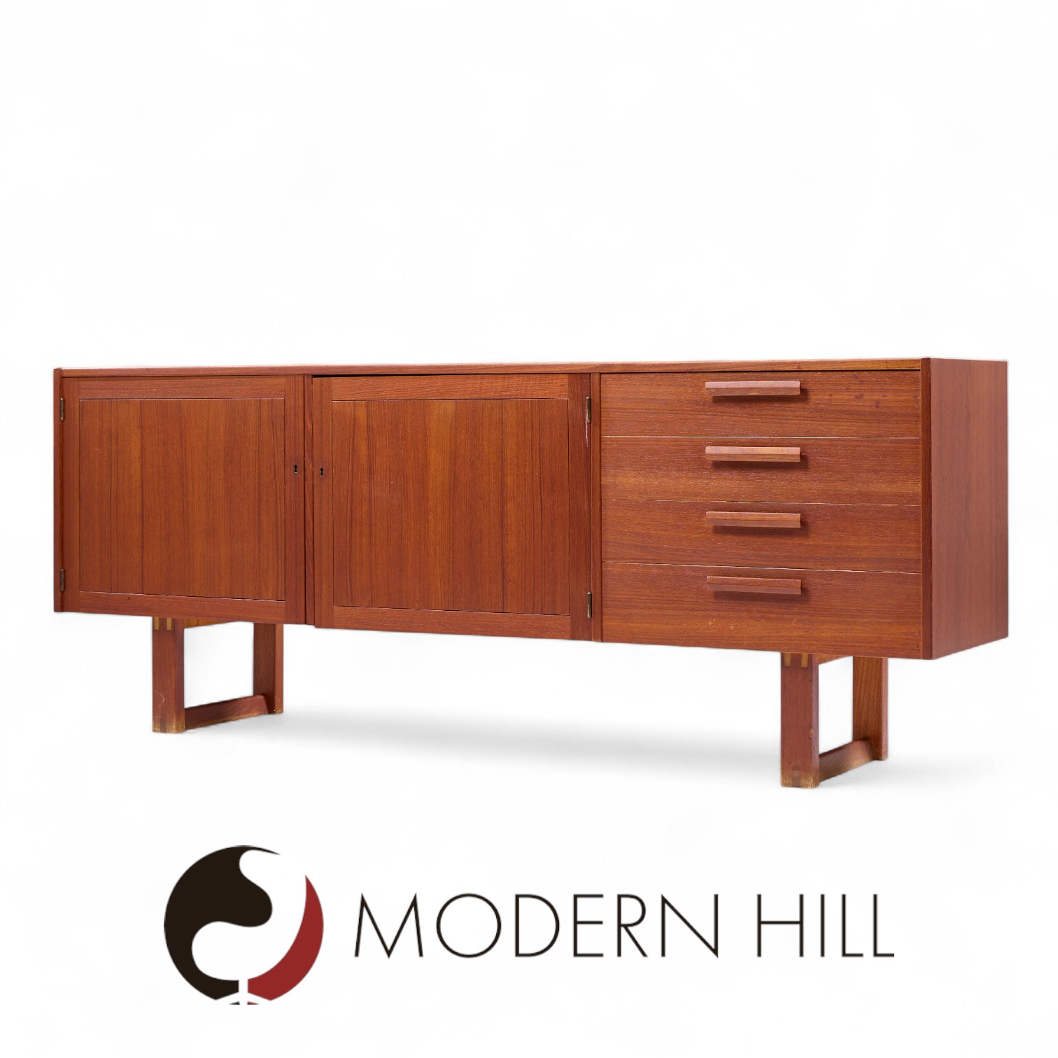 Nils Jonsson for Troeds Domi Monté Mid Century Swedish Teak Credenza | Mid Century Modern Furniture - Mid Century Furniture Chicago Nils Jonsson for Troeds Domi Monté Mid Century Swedish Teak Credenza