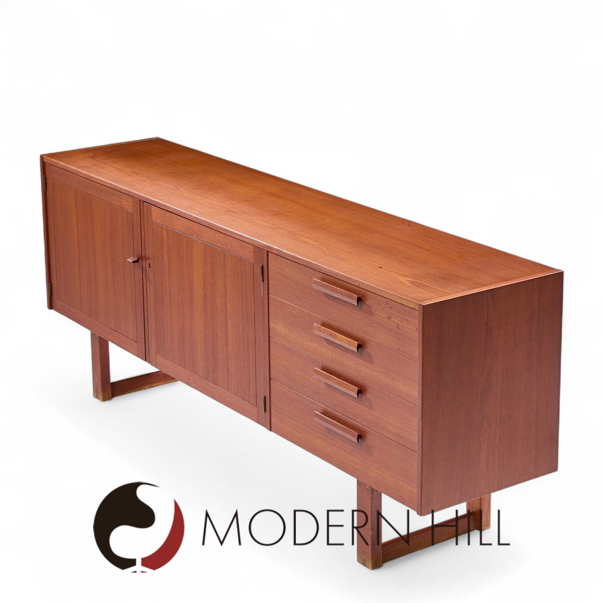 Nils Jonsson for Troeds Domi Monté Mid Century Swedish Teak Credenza | Mid Century Modern Furniture - Mid Century Furniture Chicago Nils Jonsson for Troeds Domi Monté Mid Century Swedish Teak Credenza