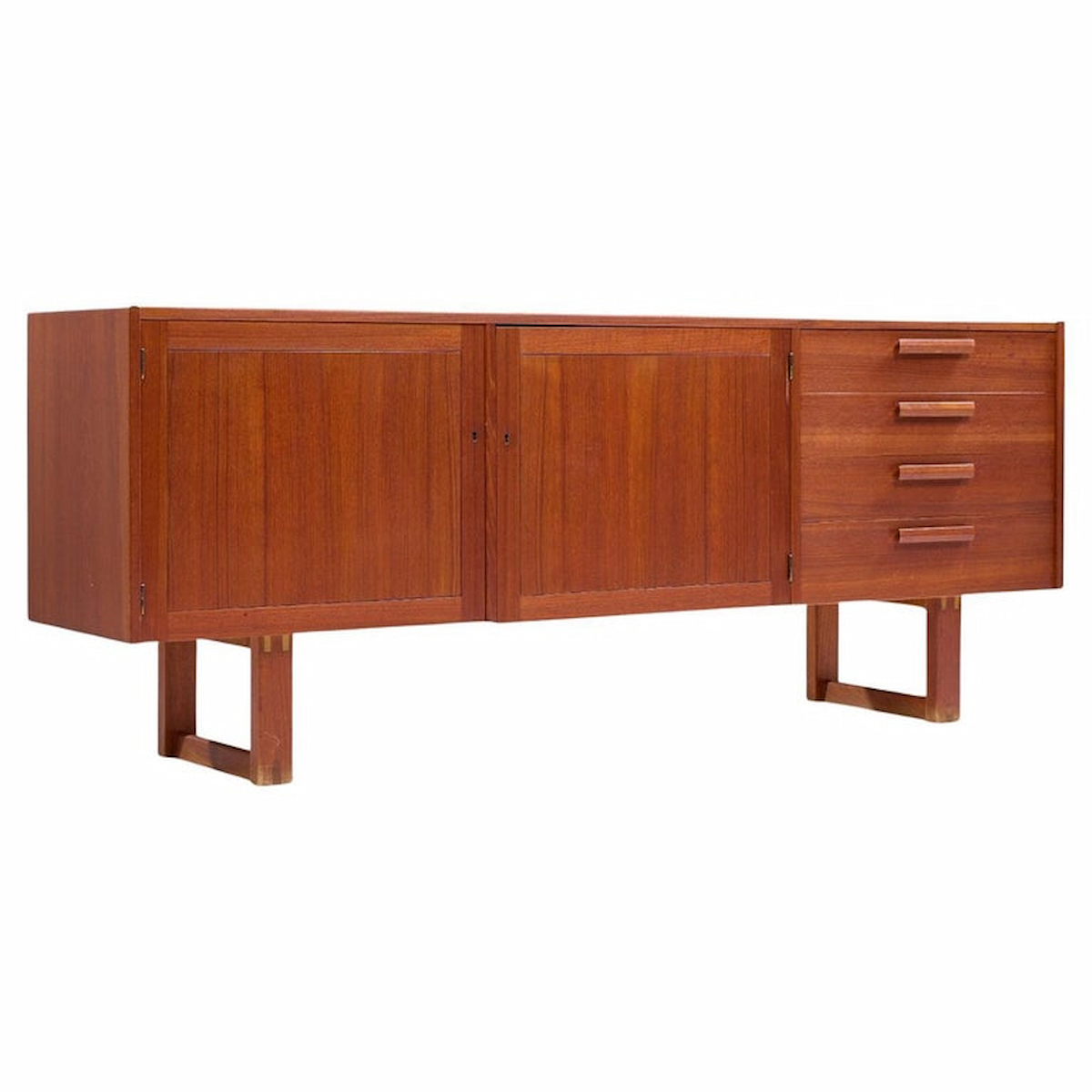Nils Jonsson for Troeds Domi Monté Mid Century Swedish Teak Credenza | Mid Century Modern Furniture - Mid Century Furniture Chicago Nils Jonsson for Troeds Domi Monté Mid Century Swedish Teak Credenza