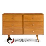 Paul Mccobb for Planner Group Mid Century 6 Drawer Lowboy Dresser