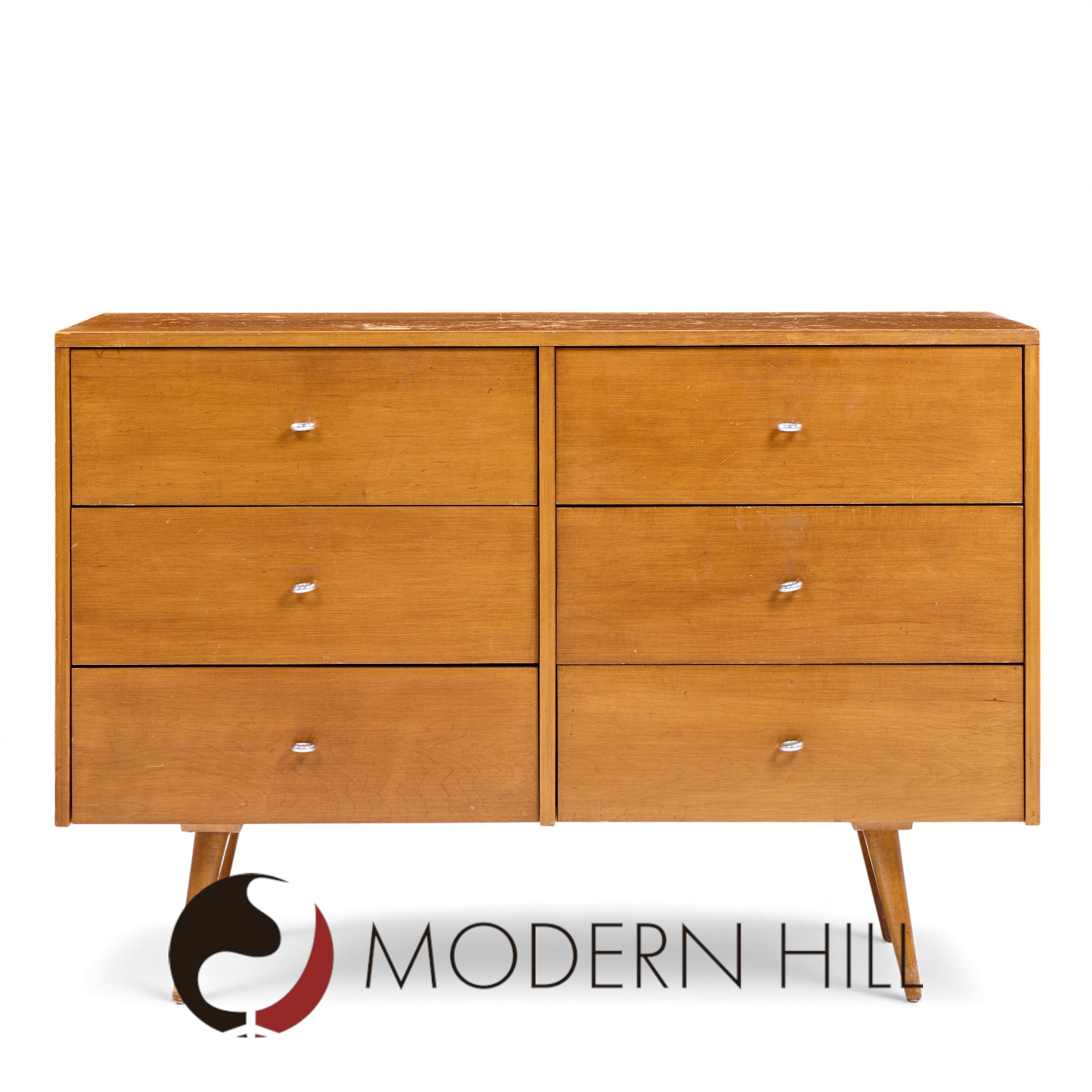 Paul Mccobb for Planner Group Mid Century 6 Drawer Lowboy Dresser