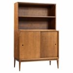 Paul Mccobb for Planner Group Mid Century Sliding Door Cabinet with Hutch