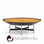 Paul Tuttle and Winsor White for Baker Furniture Transition Collection Oak and Brass Coffee Table