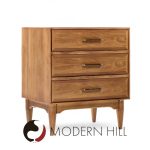 Ramseur Mid Century Walnut 3-drawer Nightstands - Pair | Mid Century Modern Furniture - Mid Century Furniture Chicago Ramseur Mid Century Walnut 3-drawer Nightstands - Pair