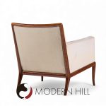 Robsjohn Gibbings for Widdicomb Mid Century Walnut Saber Leg Lounge Chairs - Pair | Mid Century Modern Furniture - Mid Century Furniture Chicago Robsjohn Gibbings for Widdicomb Mid Century Walnut Saber Leg Lounge Chairs - Pair