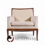 Robsjohn Gibbings for Widdicomb Mid Century Walnut Saber Leg Lounge Chairs - Pair | Mid Century Modern Furniture - Mid Century Furniture Chicago Robsjohn Gibbings for Widdicomb Mid Century Walnut Saber Leg Lounge Chairs - Pair