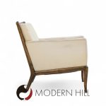 Robsjohn Gibbings for Widdicomb Mid Century Walnut Saber Leg Lounge Chairs - Pair | Mid Century Modern Furniture - Mid Century Furniture Chicago Robsjohn Gibbings for Widdicomb Mid Century Walnut Saber Leg Lounge Chairs - Pair