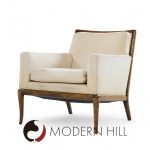 Robsjohn Gibbings for Widdicomb Mid Century Walnut Saber Leg Lounge Chairs - Pair | Mid Century Modern Furniture - Mid Century Furniture Chicago Robsjohn Gibbings for Widdicomb Mid Century Walnut Saber Leg Lounge Chairs - Pair