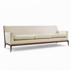robsjohn gibbings for widdicomb mid century walnut sofa