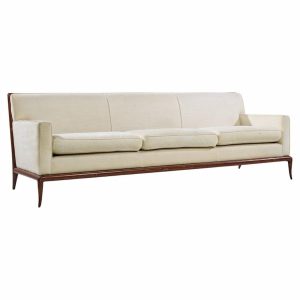 robsjohn gibbings for widdicomb mid century walnut sofa
