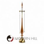 Tony Paul for Westwood Mid Century Walnut and Brass Lamps - Pair