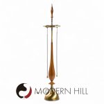 Tony Paul for Westwood Mid Century Walnut and Brass Lamps - Pair