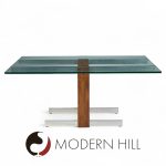 Vladimir Kagan Model 6705 Mid Century Cubist Rosewood Expanding Dining Table with 2 Leaves | Mid Century Modern Furniture - Mid Century Furniture Chicago Vladimir Kagan Model 6705 Mid Century Cubist Rosewood Expanding Dining Table with 2 Leaves