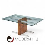 Vladimir Kagan Model 6705 Mid Century Cubist Rosewood Expanding Dining Table with 2 Leaves | Mid Century Modern Furniture - Mid Century Furniture Chicago Vladimir Kagan Model 6705 Mid Century Cubist Rosewood Expanding Dining Table with 2 Leaves