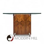 Vladimir Kagan Model 6705 Mid Century Cubist Rosewood Expanding Dining Table with 2 Leaves | Mid Century Modern Furniture - Mid Century Furniture Chicago Vladimir Kagan Model 6705 Mid Century Cubist Rosewood Expanding Dining Table with 2 Leaves